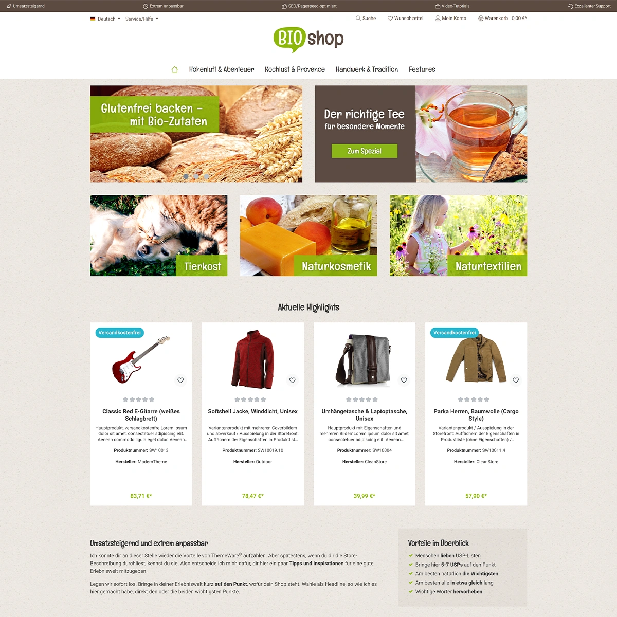 ThemeWare® Bio für Shopware 6